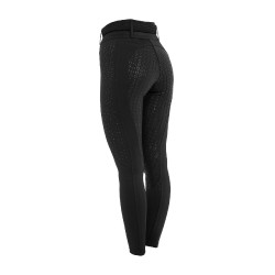 Damen-Leggings mit hoher Taille mit Gürtelschlaufen und Strass Equestro