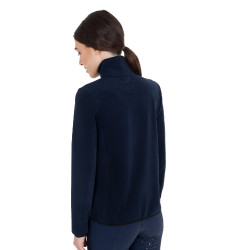 Damen-Fleece-Sweatshirt mit hohem Kragen und 3/4-Reißverschluss Equestro