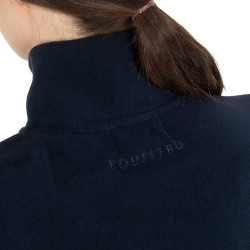 Damen-Fleece-Sweatshirt mit hohem Kragen und 3/4-Reißverschluss Equestro