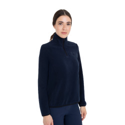 Damen-Fleece-Sweatshirt mit hohem Kragen und 3/4-Reißverschluss Equestro