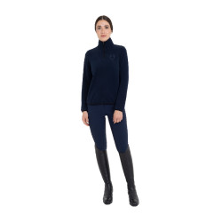 Damen-Fleece-Sweatshirt mit hohem Kragen und 3/4-Reißverschluss Equestro