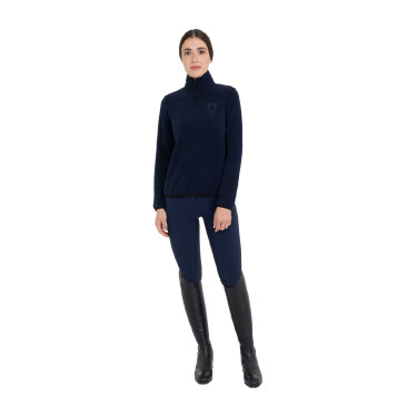 Damen-Fleece-Sweatshirt mit hohem Kragen und 3/4-Reißverschluss Equestro