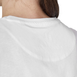 Damen-T-Shirt mit Monogramm-Logo in Samtoptik Equestro Damen-T-Shirt mit Monogramm-Logo in Samtoptik Equestro