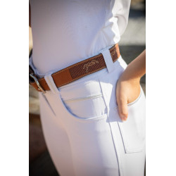 Reitgürtel aus Leder mit Pénélope Logo – Damen Reitgürtel aus Leder mit Pénélope Logo – Damen