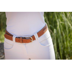 Reitgürtel aus Leder mit Pénélope Logo – Damen Reitgürtel aus Leder mit Pénélope Logo – Damen