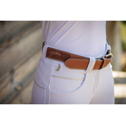 Reitgürtel aus Leder mit Pénélope Logo – Damen Reitgürtel aus Leder mit Pénélope Logo – Damen