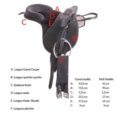 Leder-Packsattel ausgestattet T de T Leder-Packsattel ausgestattet T de T
