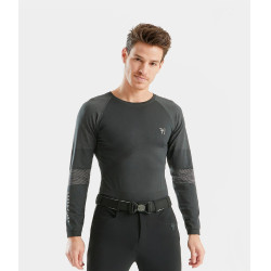 Reit-T-Shirt langarm Herren Horse Pilot Optimax