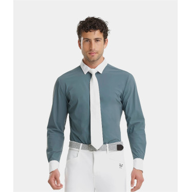 Wettkampfhemd Aerolight Langarm Herren Horse Pilot Wolkiges Blau