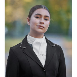 Plastron Reiten weiß ELT – Waffelpiqué, Baumwolle