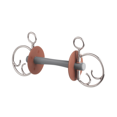 Baucher-Gebiss Beris Comfort-Mundstück Weich Braun