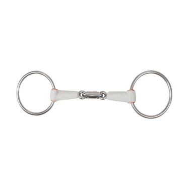Doppelt gebrochenes Reitgebiss Beris, 7,5 cm Ringe Doppelt gebrochenes Reitgebiss Beris, 7,5 cm Ringe