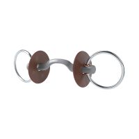 Beris Gebissstange mit Zungenfreiheit Konnex Ring 7,5 cm Weich Braun