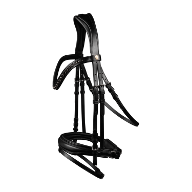Waldhausen S-Line Blackshine Reithalfter mit Pullback