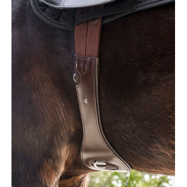 Leder-Sattelgurt fürs Reiten – Waldhausen, elastisch