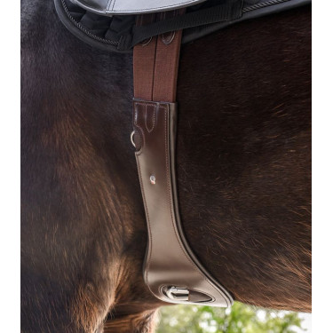 Leder-Sattelgurt fürs Reiten – Waldhausen, elastisch