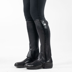 Glitzernde PU-Leder-Mini-Chaps Sabrina Damen Horze Glitzernde PU-Leder-Mini-Chaps Sabrina Damen Horze