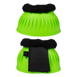 Reitglocken HKM Atlanta Neon mit Fellrand – Schutz