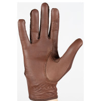Leder- und Mesh-Handschuhe Damen Horze Schwarz