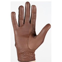 Leder- und Mesh-Handschuhe Damen Horze Braun