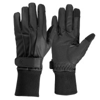 PU-Lederhandschuhe mit Fleecefutter Horze Schwarz