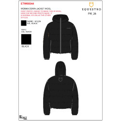 Reit-Daunenjacke Damen mit Kapuze – Equestro | Equi-Clic