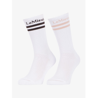 High Crew Socken 2er-Pack Weiß LeMieux