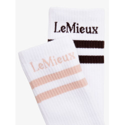 High Crew Socken 2er-Pack Weiß LeMieux