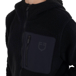 Unisex-Kinder-Fleecejacke aus Teddyfleece mit Reißverschluss und Kapuze Equestro Unisex-Kinder-Fleecejacke aus Teddyfleece mit Reißverschluss und Kapuze Equestro