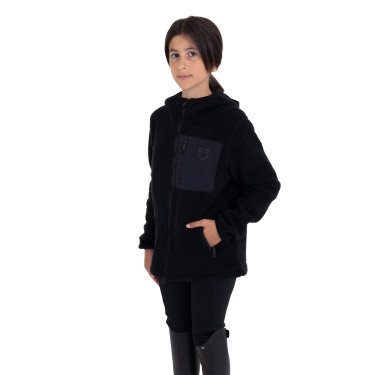 Unisex-Kinder-Fleecejacke aus Teddyfleece mit Reißverschluss und Kapuze Equestro Unisex-Kinder-Fleecejacke aus Teddyfleece mit Reißverschluss und Kapuze Equestro