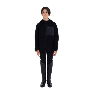 Unisex-Kinder-Fleecejacke aus Teddyfleece mit Reißverschluss und Kapuze Equestro Unisex-Kinder-Fleecejacke aus Teddyfleece mit Reißverschluss und Kapuze Equestro