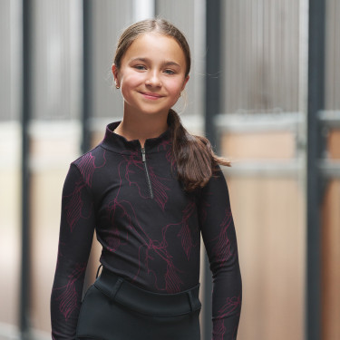 Kinder Reitshirt Imperial Riding Lana – Langarm, Half-Zip