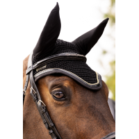Pferdeohren Haube Harcour Freya Schwarz / schwarz gold