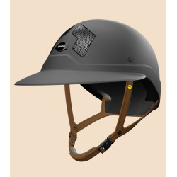 Flex-on Armet Mips Helm schwarz, Angel Dark Schirm, braunes Kinnriemen