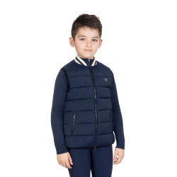 Technische Kinderweste mit Strickkragen Kinder