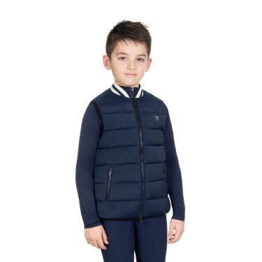 Technische Kinderweste mit Strickkragen Kinder