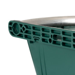 Eckige Futterkrippe mit Metallrand und zwei Wandhalterungen Kapazität 16 Liter AmaHorse