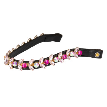 Stirnband Northern Lights Crystal aus Leder Equestro