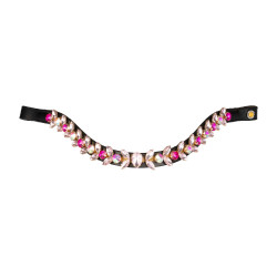 Stirnband Northern Lights Crystal aus Leder Equestro