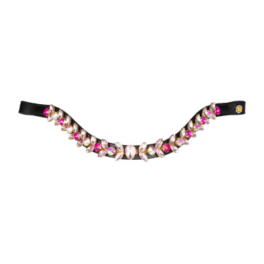 Stirnband Northern Lights Crystal aus Leder Equestro