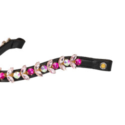 Stirnband Northern Lights Crystal aus Leder Equestro