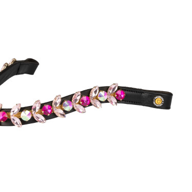 Stirnband Northern Lights Crystal aus Leder Equestro
