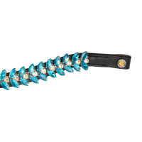 Stirnband Blue Jets Crystal aus Leder Equestro