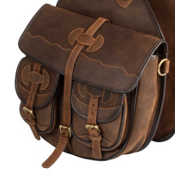 Satteltaschen für Westernsattel aus verziertem Leder von Pool’s