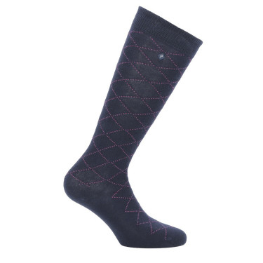 Equithème Netzsocken Marine / Rosa Blau Equithème Netzsocken Marine / Rosa Blau