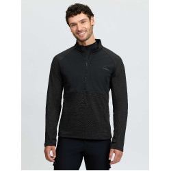 Herren Midlayer mit Viertel-Reißverschluss Schwarz LeMieux