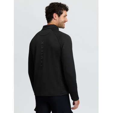 Herren Midlayer mit Viertel-Reißverschluss Schwarz LeMieux