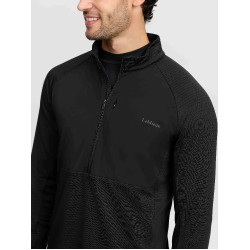 Herren Midlayer mit Viertel-Reißverschluss Schwarz LeMieux