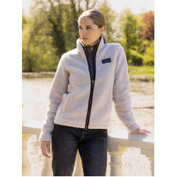 Heritage Teddyfleecejacke mit durchgehendem Reißverschluss Stone LeMieux
