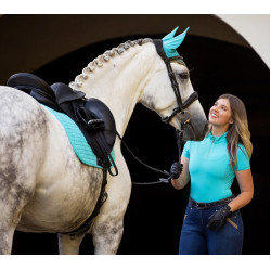 LeMieux Suede Dressur Schabracke Azurblau